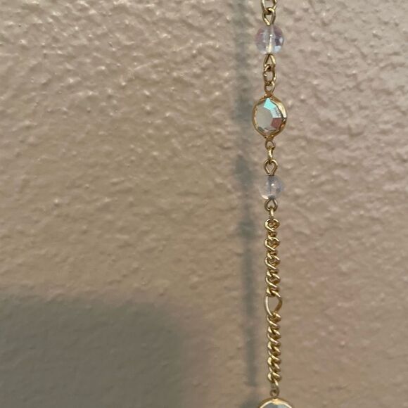 Kirks Folly Crystal Iridescent 36 inch Vintage Gold Tone Stunning Chain - Picture 13 of 16